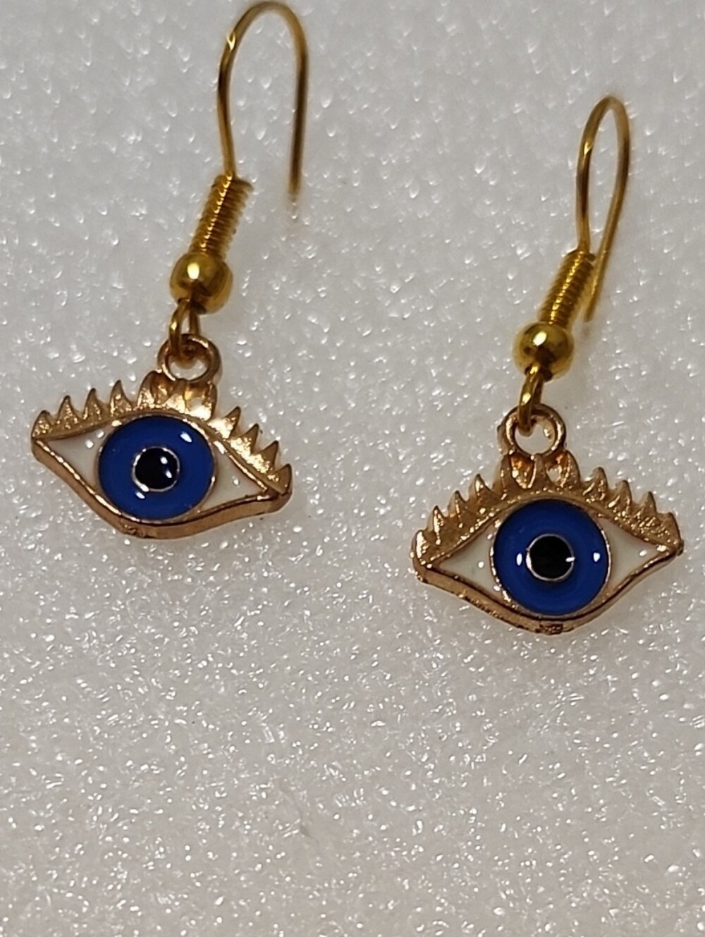 Gold-Tone Blue Evil Eye Drop Earrings - Women Jewelry